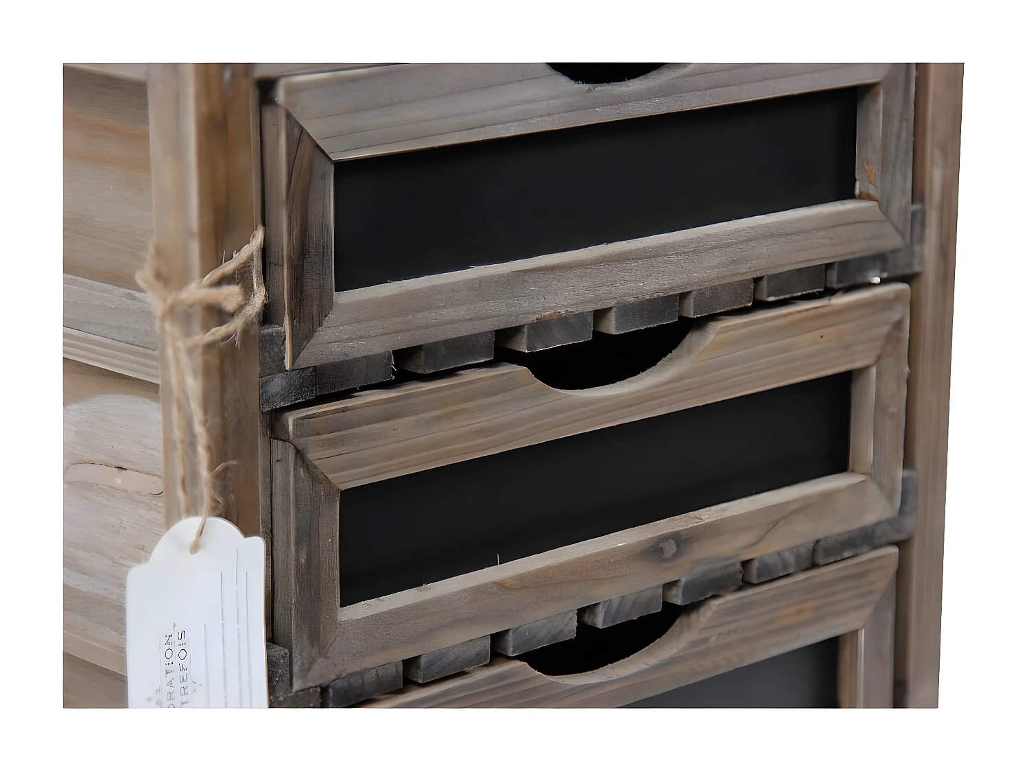 Meuble bas rangement 3 tiroirs Bois Marron - Décoration d'Autrefois