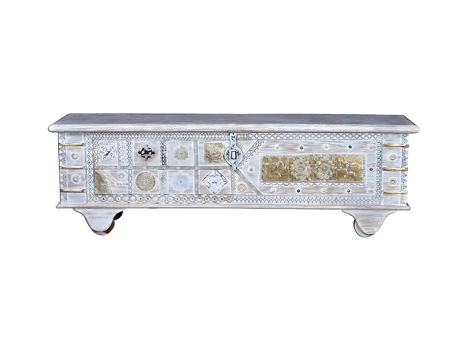Coffre bronze Bois-Bronze Blanc - Ormélia Décoration d'Autrefois