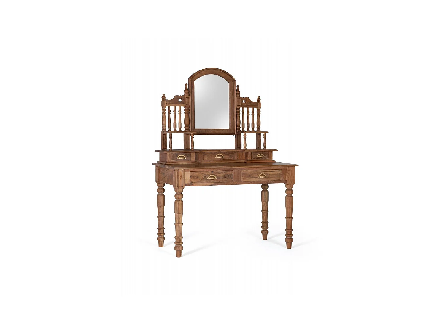 Boudoir a 5 cassetti in massello di acacia