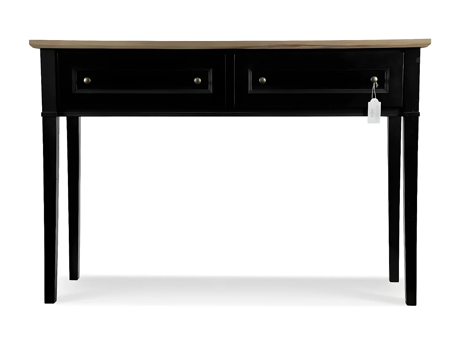 Console 2 tiroirs Bois Noir - Idéline Décoration d'Autrefois
