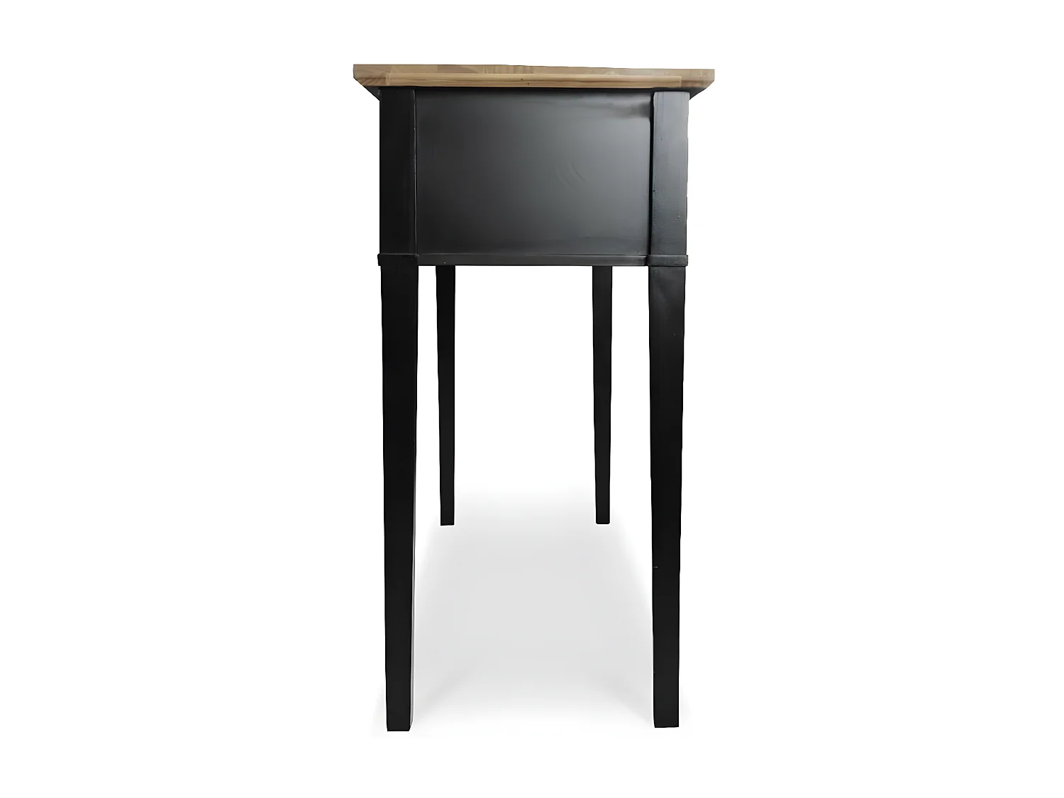 Console 2 tiroirs Bois Noir - Idéline Décoration d'Autrefois