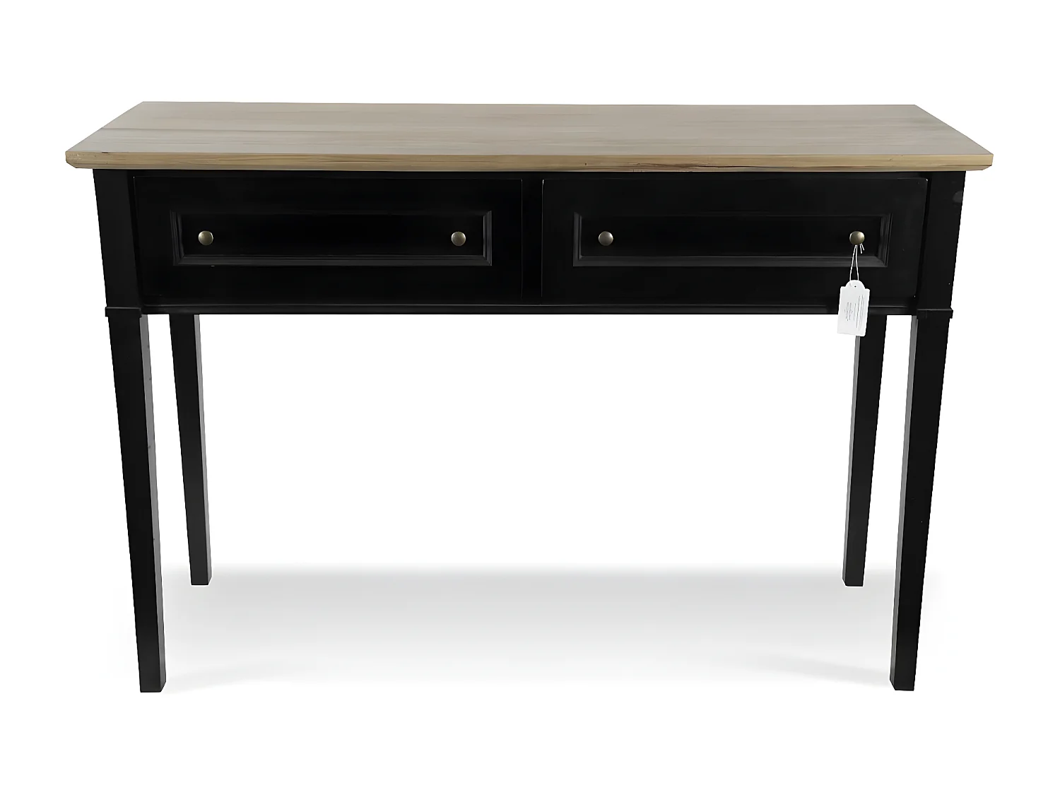 Console 2 tiroirs Bois Noir - Idéline Décoration d'Autrefois