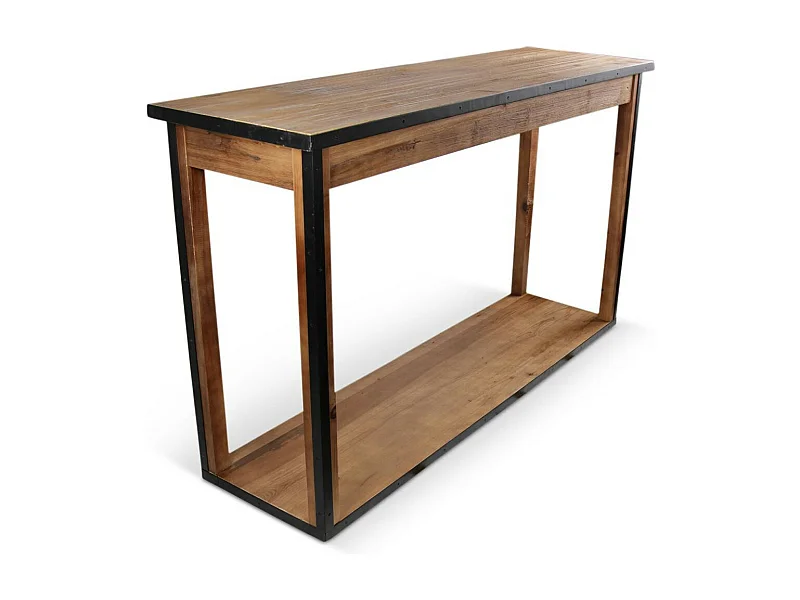 Console drapier Bois-Métal Marron - Eduline Décoration d'Autrefois