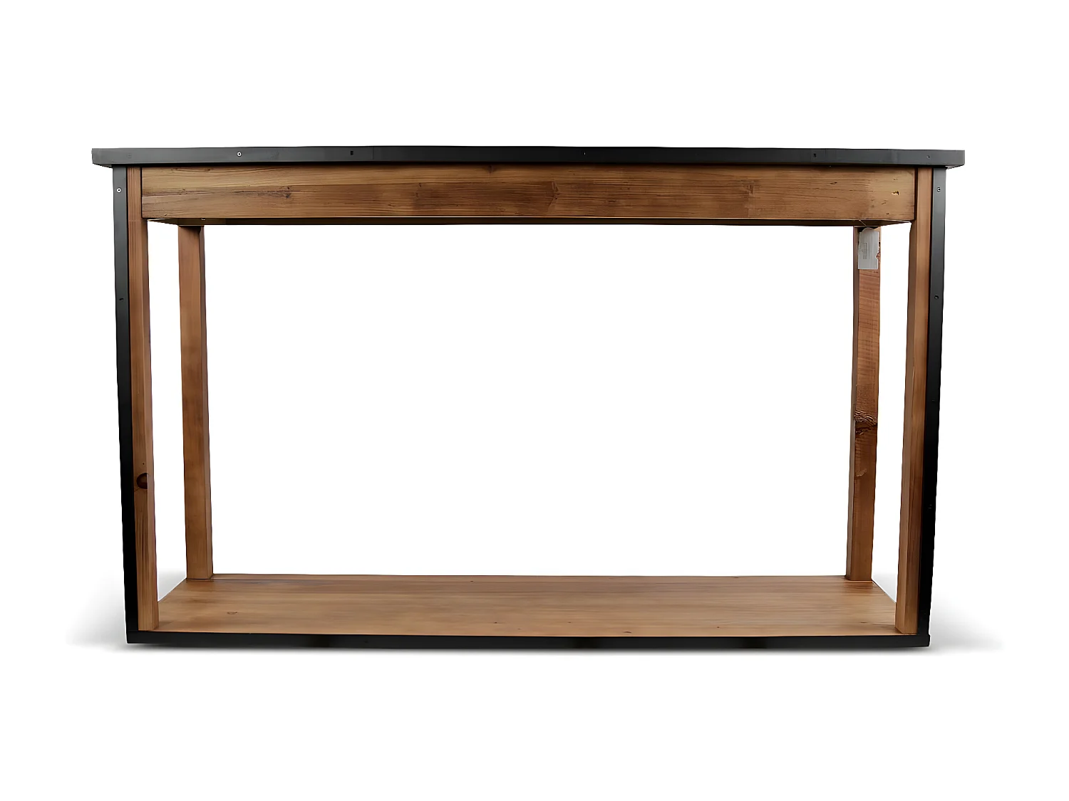 Console drapier Bois-Métal Marron - Eduline Décoration d'Autrefois