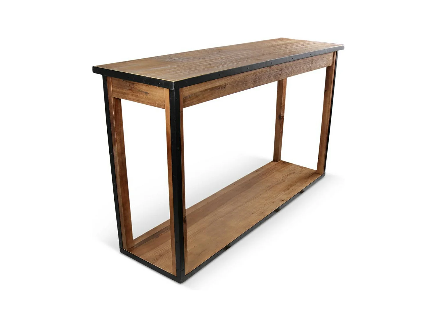 Console drapier Bois-Métal Marron - Eduline Décoration d'Autrefois