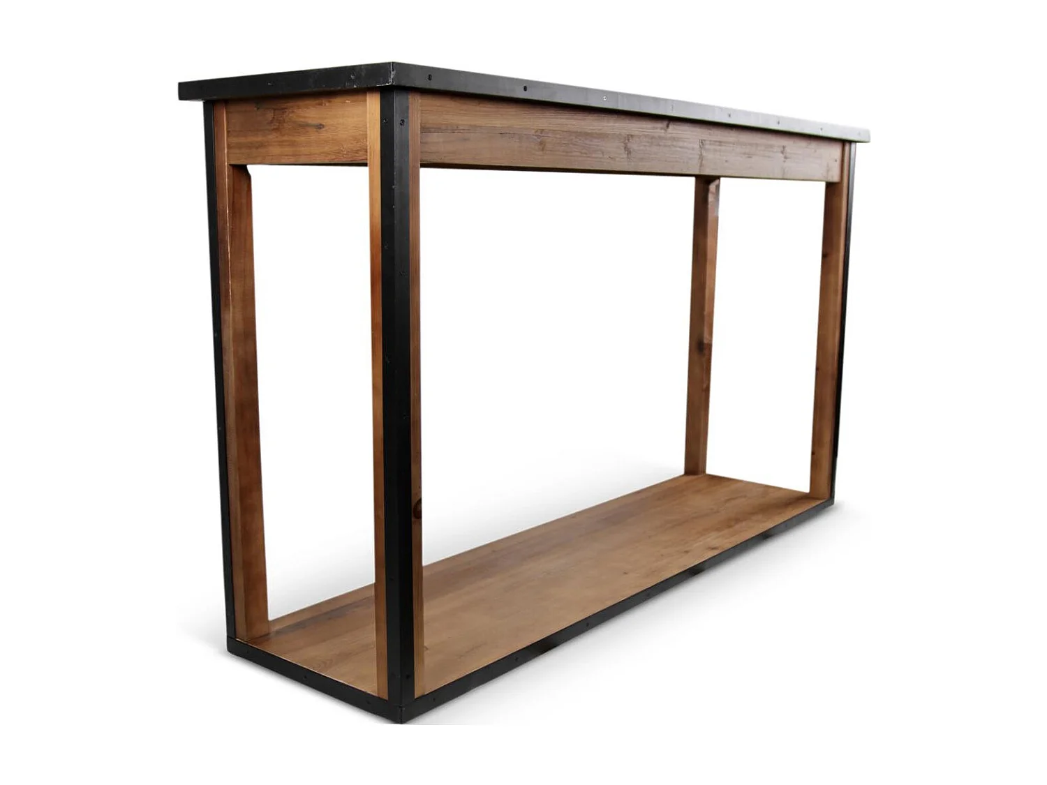 Console drapier Bois-Métal Marron - Eduline Décoration d'Autrefois