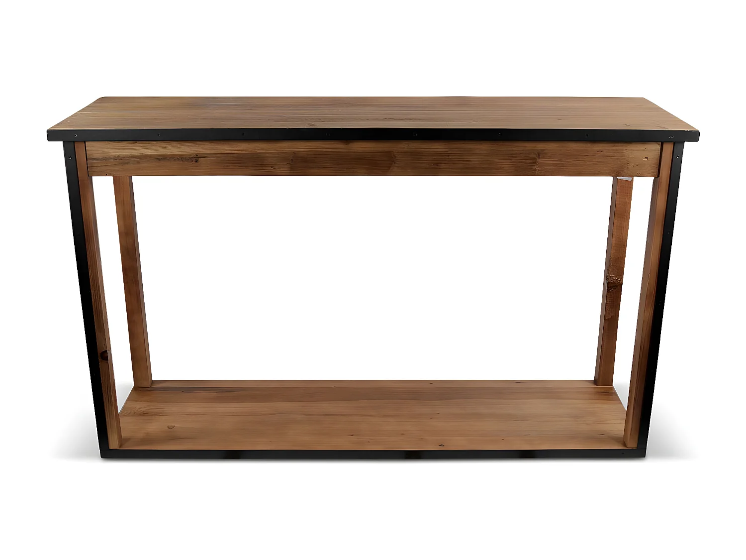 Console drapier Bois-Métal Marron - Eduline Décoration d'Autrefois