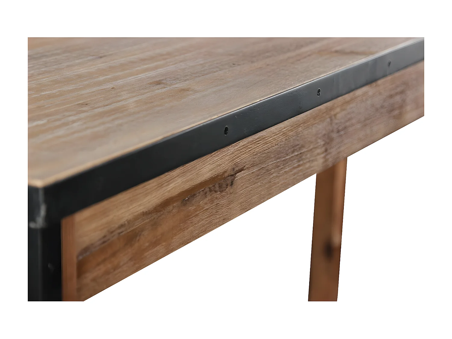 Console drapier Bois-Métal Marron - Eduline Décoration d'Autrefois