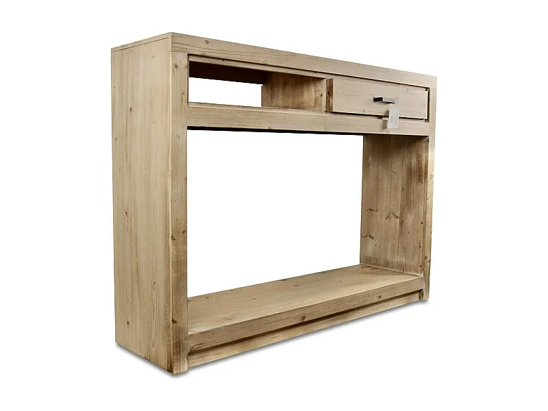 Console 1 tiroir naturel Bois Naturel - Esmée Décoration d'Autrefois
