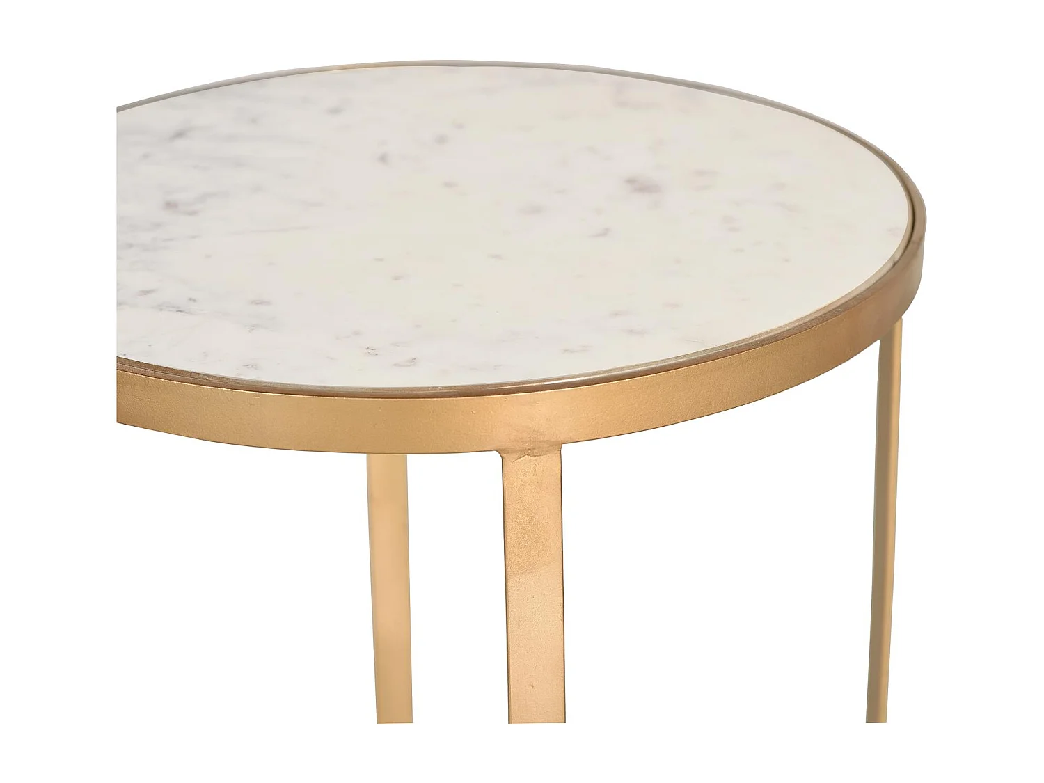 Stół kątowy z marmuru i metalu