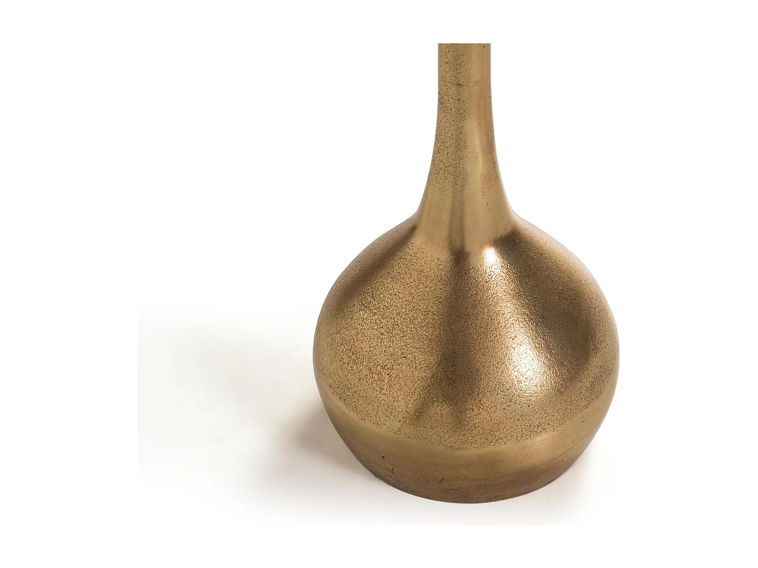 Stolik pomocniczy z marmurowym blatem i metalową nogą