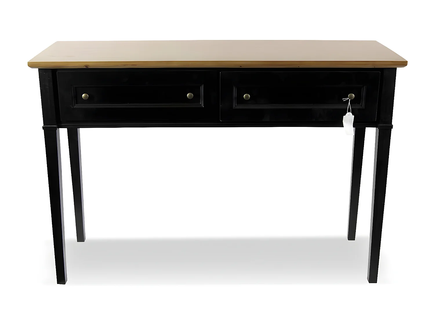 Console 2 tiroirs Bois Noir - Idéline Décoration d'Autrefois