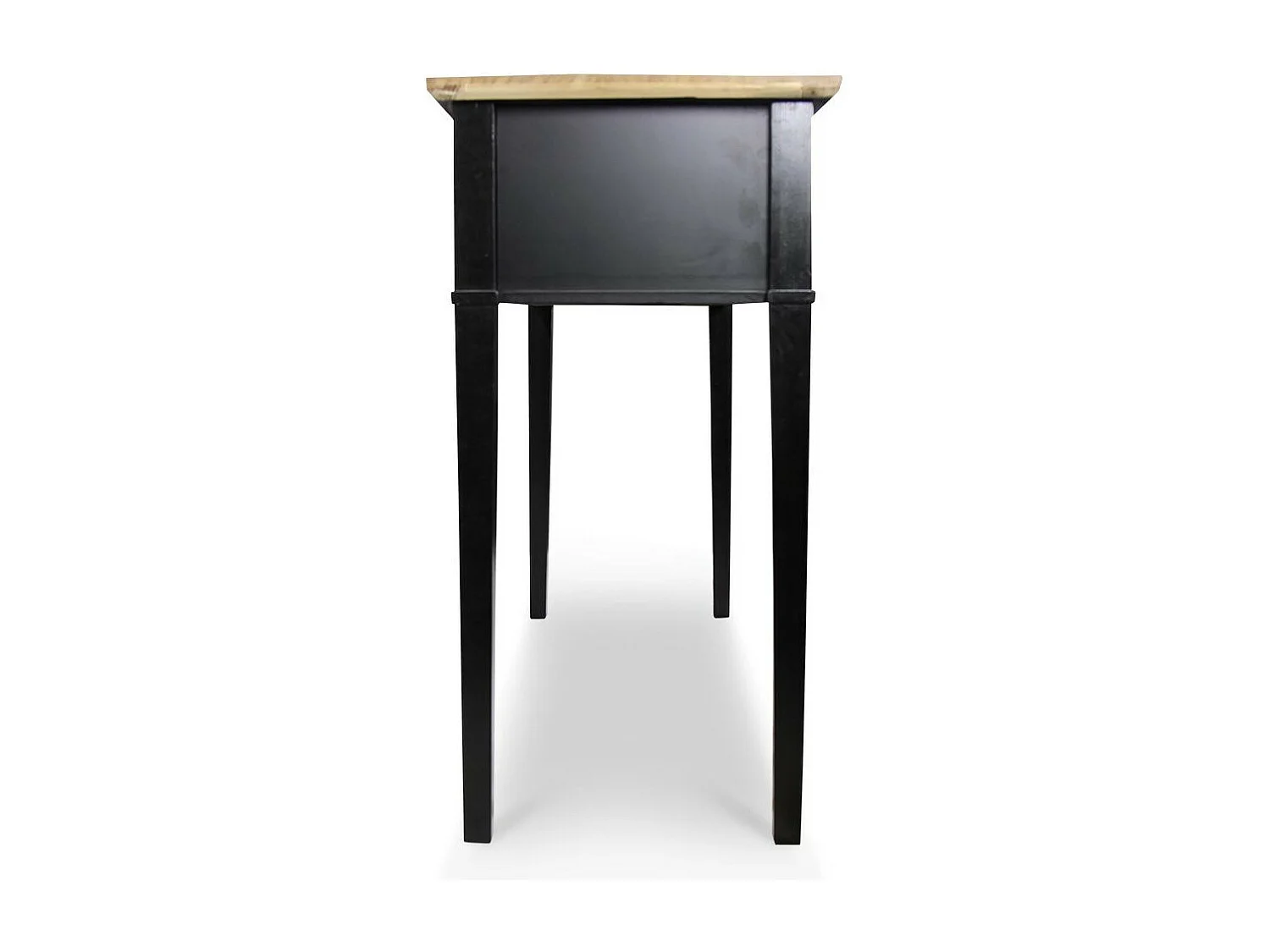 Console 2 tiroirs Bois Noir - Idéline Décoration d'Autrefois