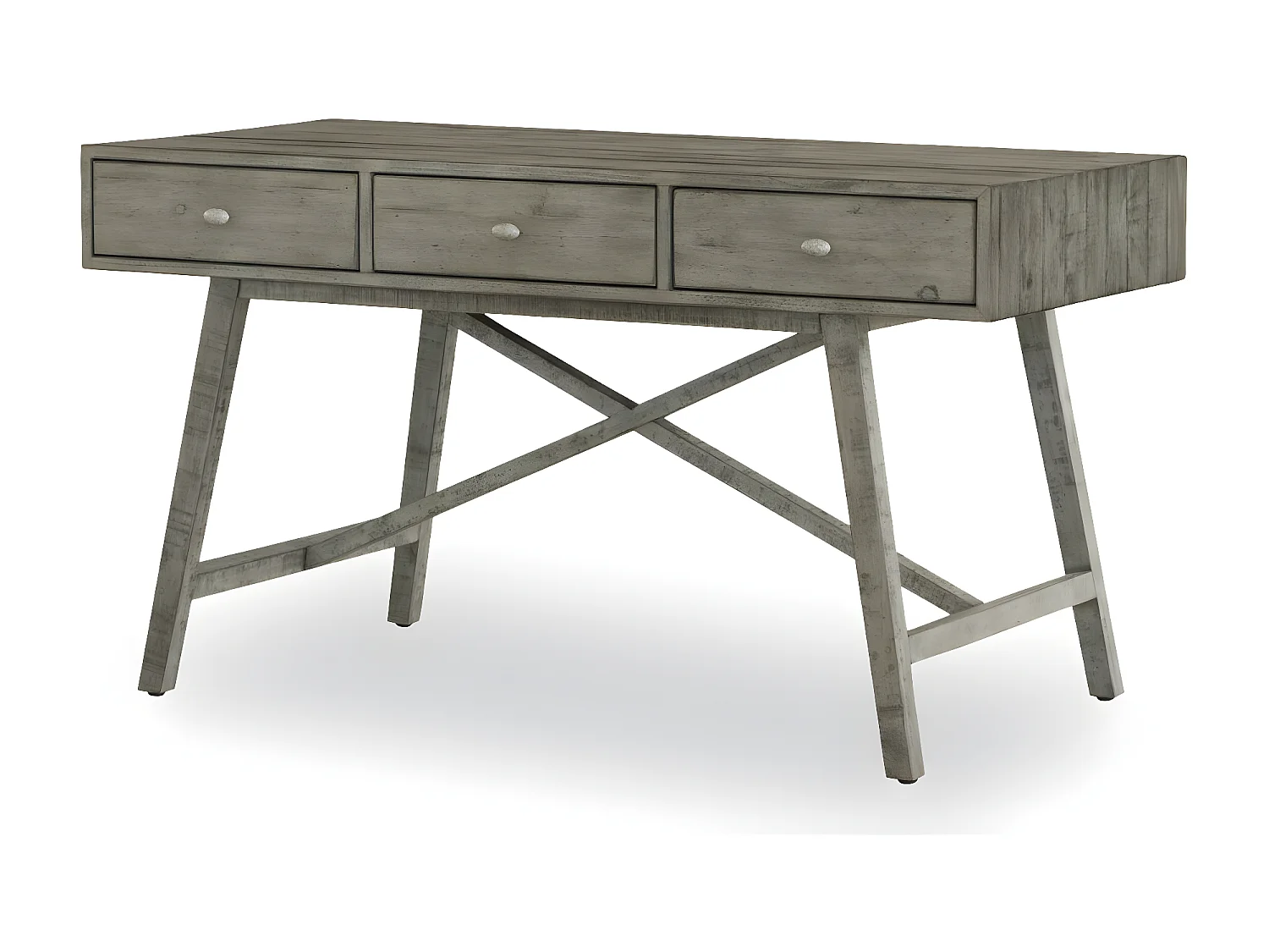Console 3 tiroirs Bois Gris - Cidalie Décoration d'Autrefois