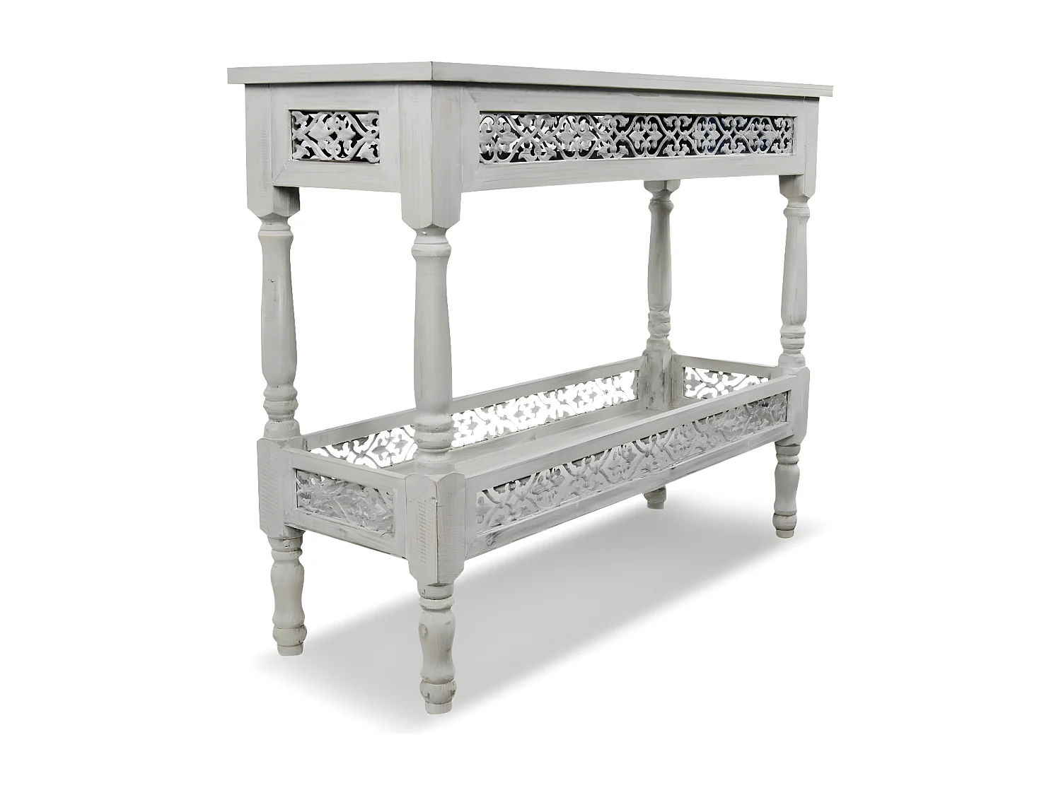 Console Bois Blanc - Décoration d'Autrefois