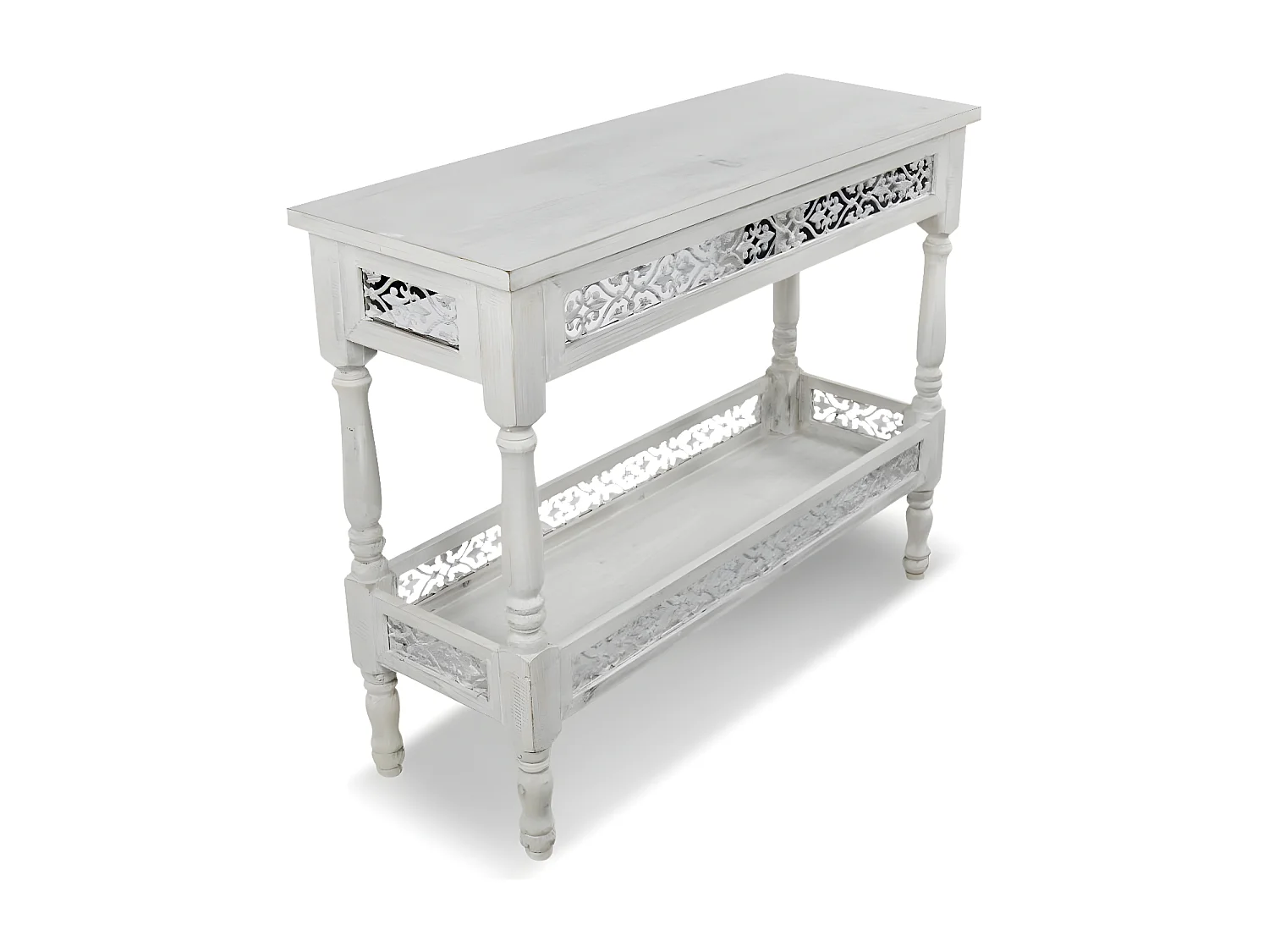 Console Bois Blanc - Décoration d'Autrefois