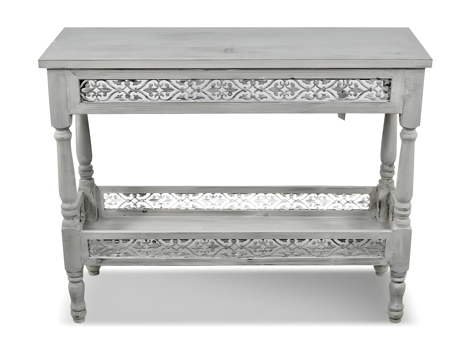 Console Bois Blanc - Décoration d'Autrefois