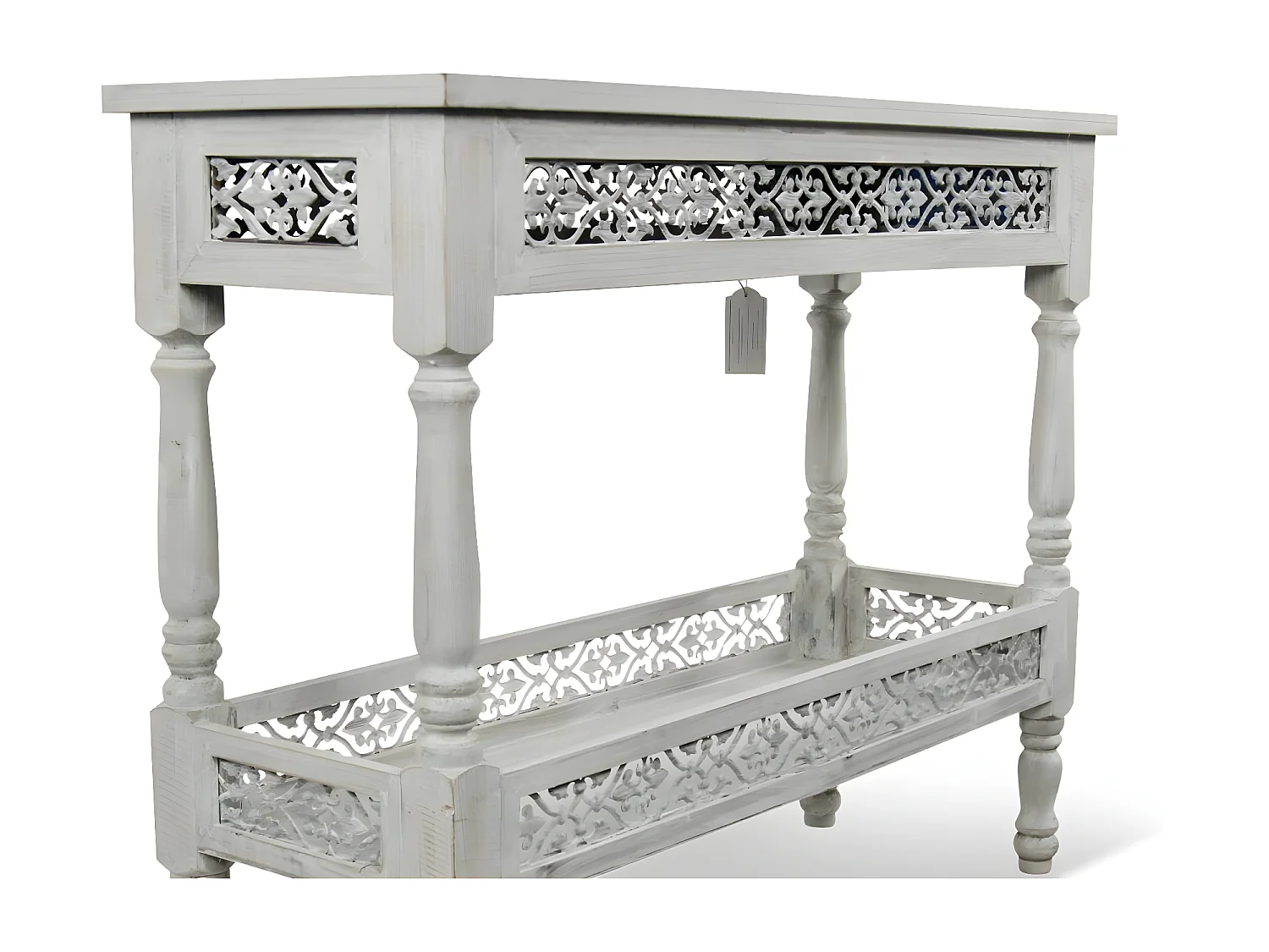 Console Bois Blanc - Décoration d'Autrefois