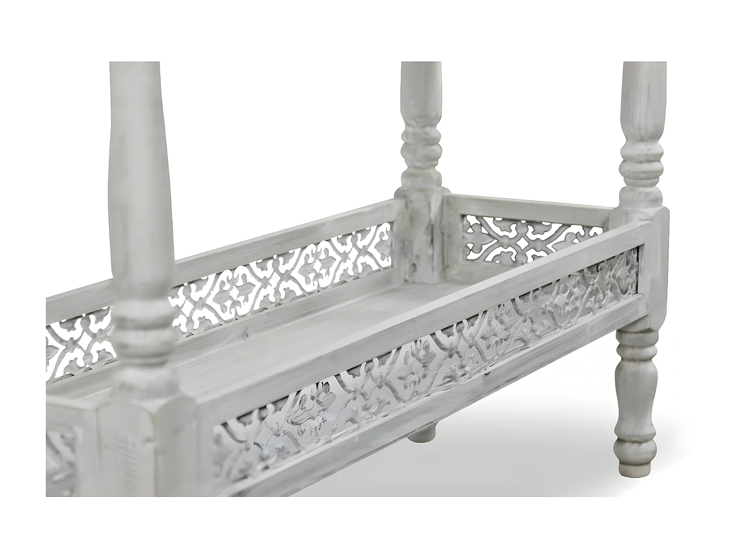 Console Bois Blanc - Décoration d'Autrefois