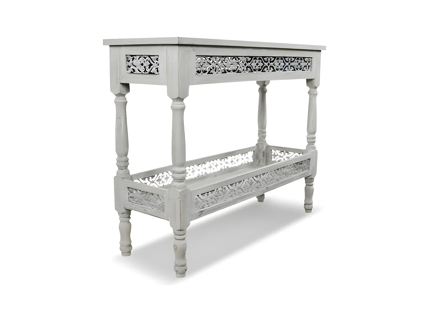 Console Bois Blanc - Décoration d'Autrefois