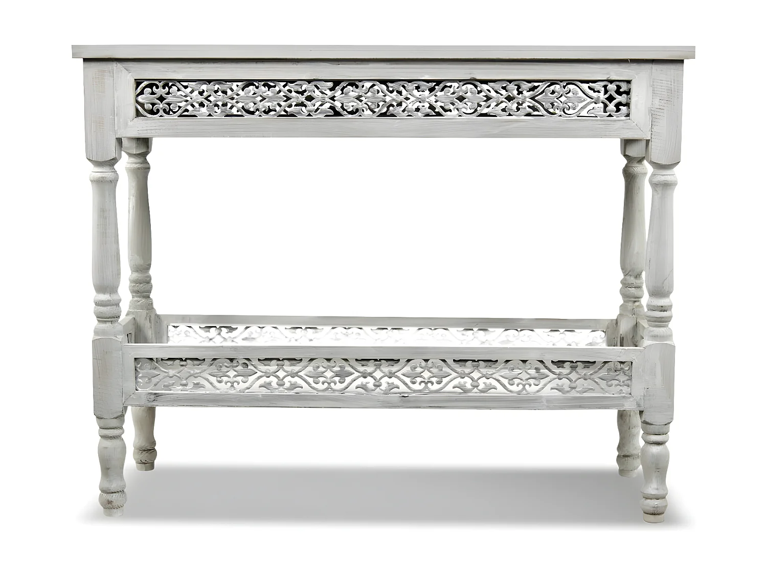 Console Bois Blanc - Décoration d'Autrefois