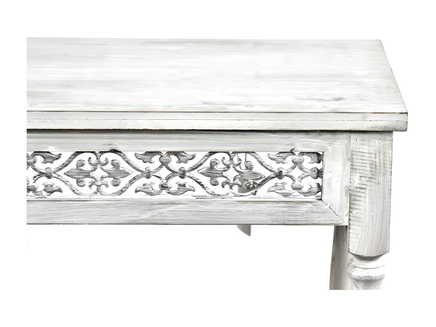 Console Bois Blanc - Décoration d'Autrefois