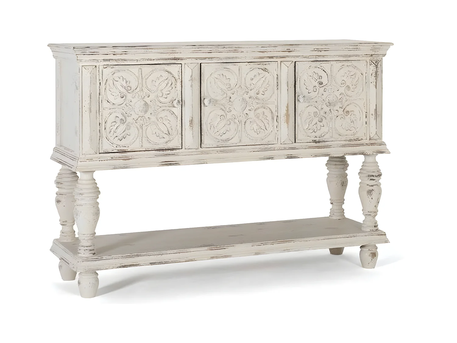 Console Bois Blanc - Décoration d'Autrefois