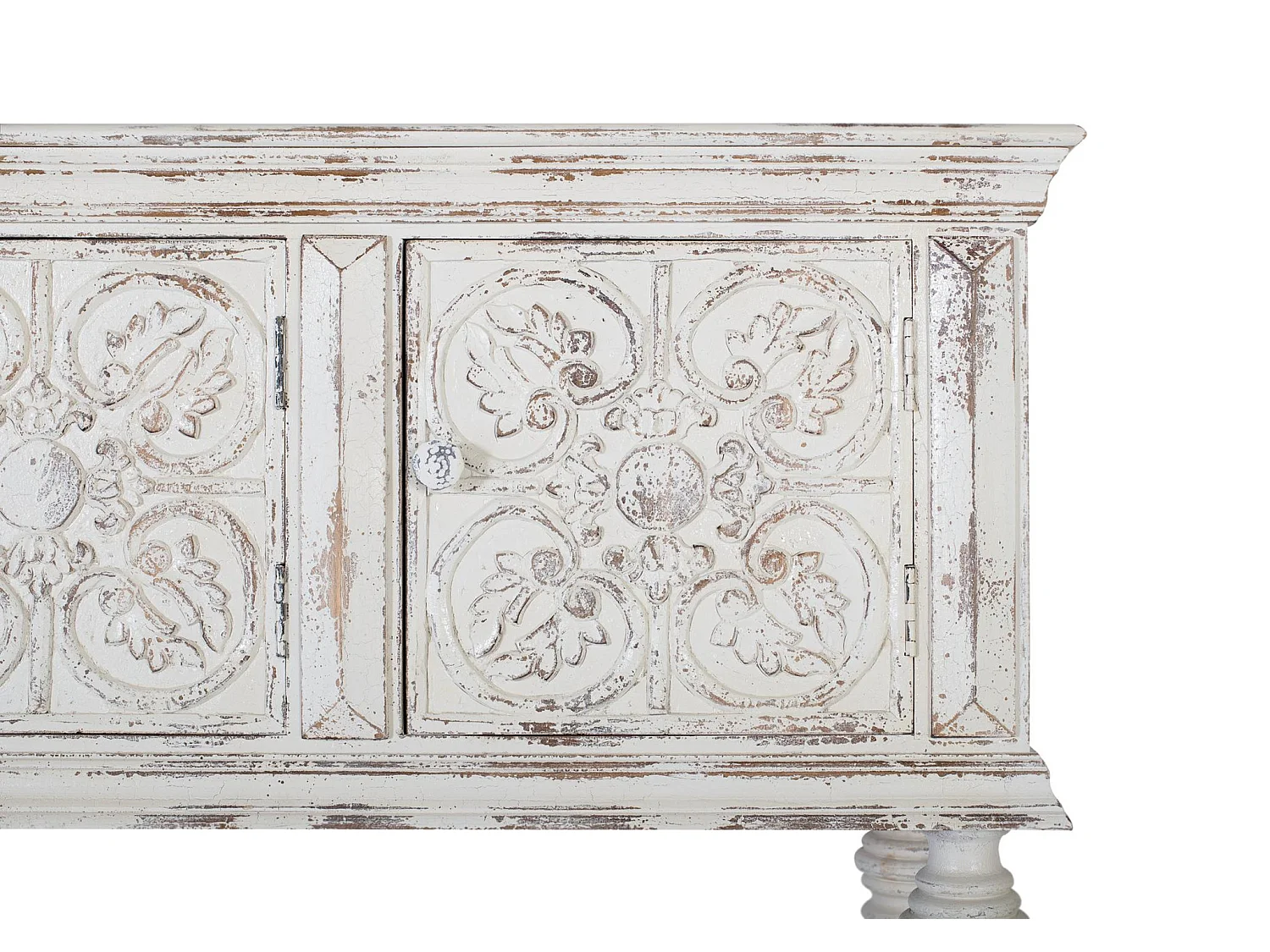 Console en bois de manguier 148 cm, style méditerranéen moderne - 103 x 148 x 44