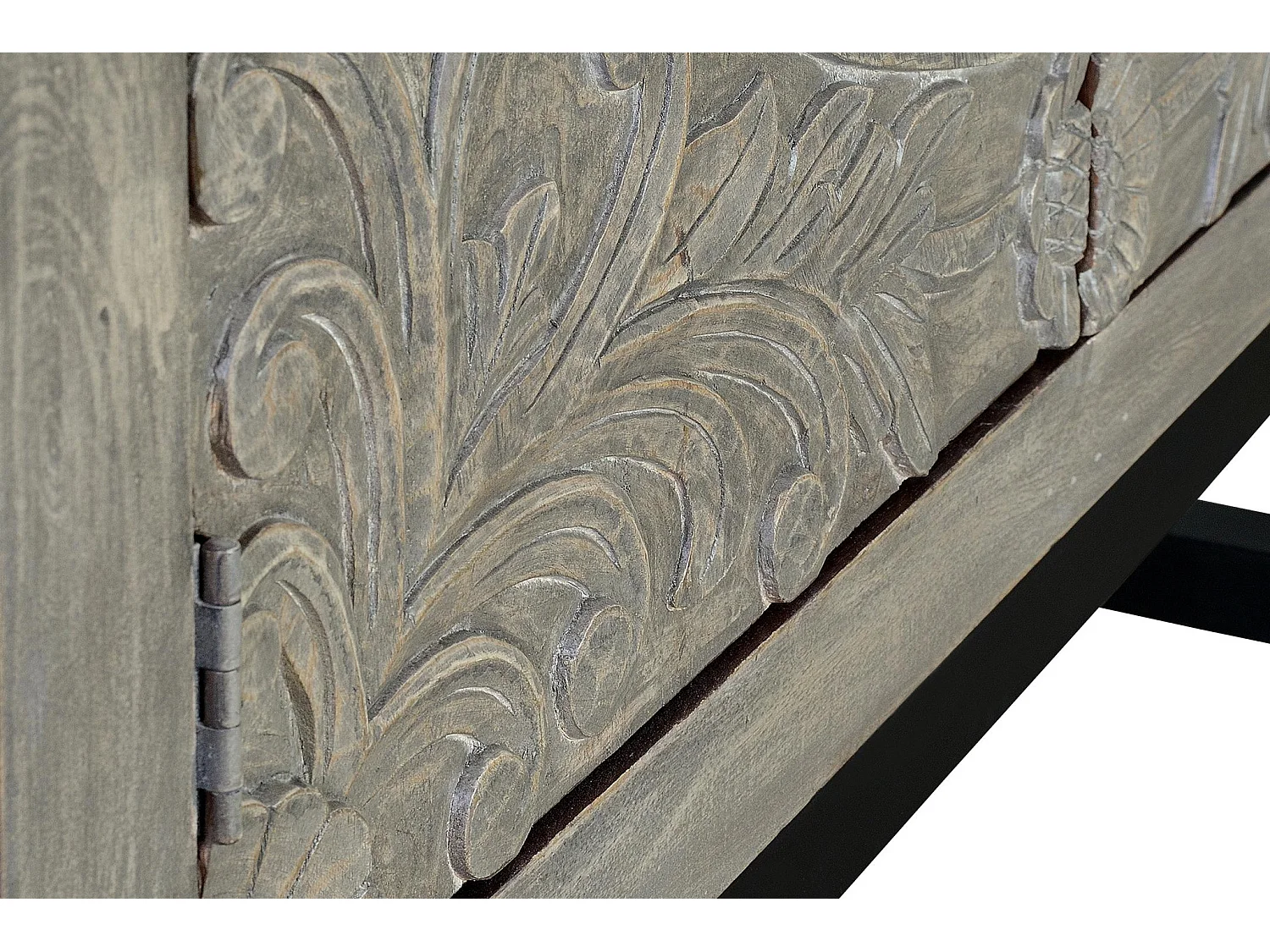 Armoire en bois de manguier 116 cm, style colonial rustique - 180 x 116 x 42