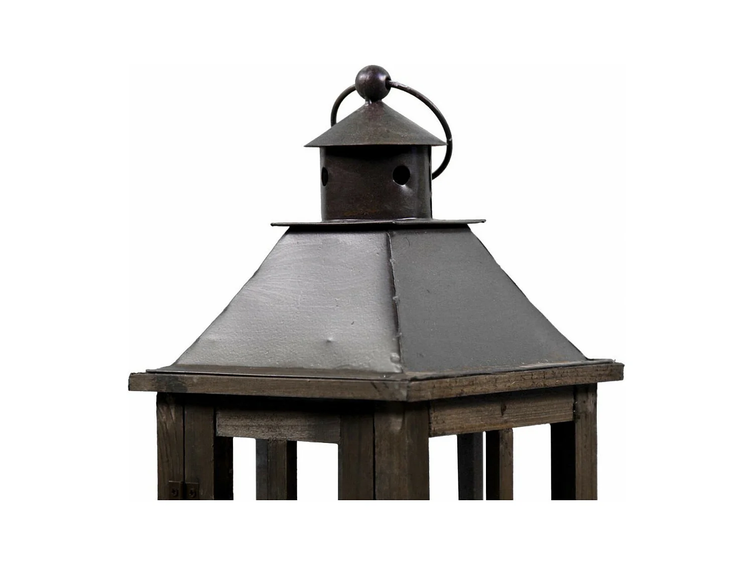 Lanterne Bois Marron - Décoration d'Autrefois