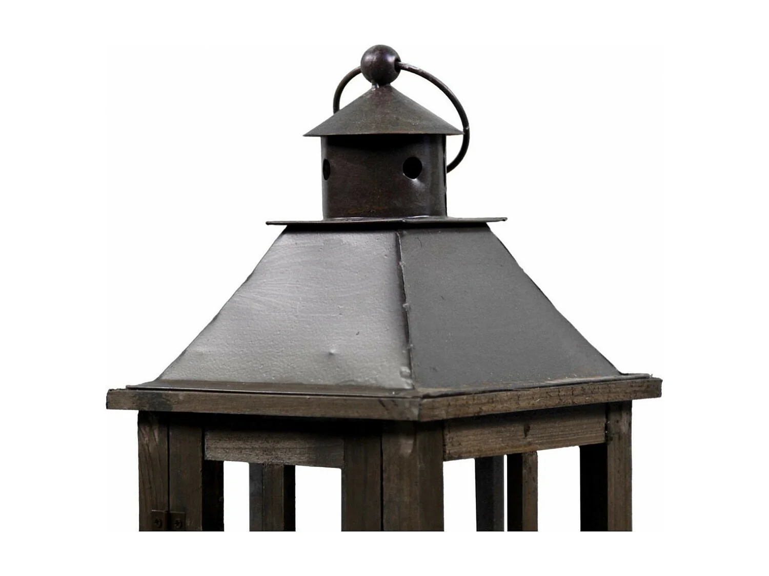 Lanterne Bois Marron - Décoration d'Autrefois