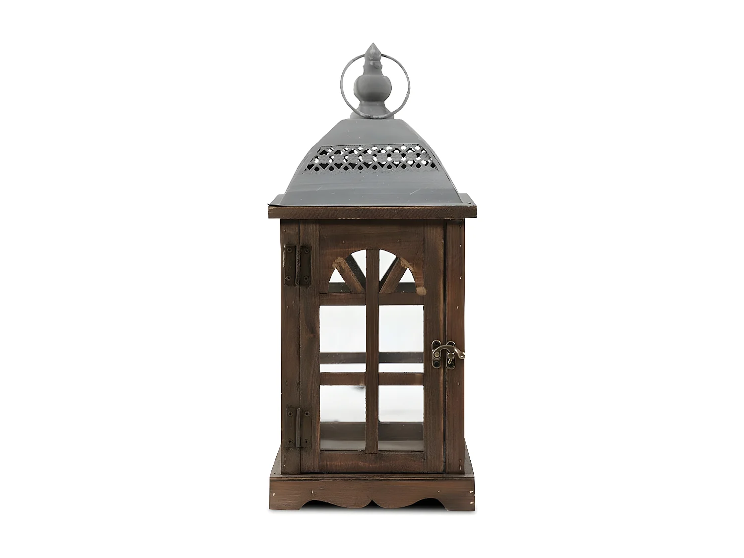 Lanterne Bois Marron - Décoration d'Autrefois