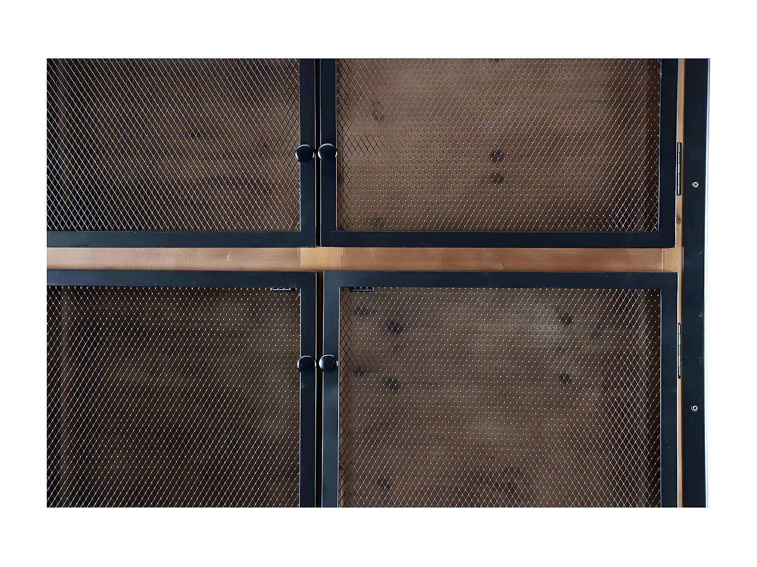 Vaisselier 2 tiroirs Bois-Métal Marron - Eduline Décoration d'Autrefois