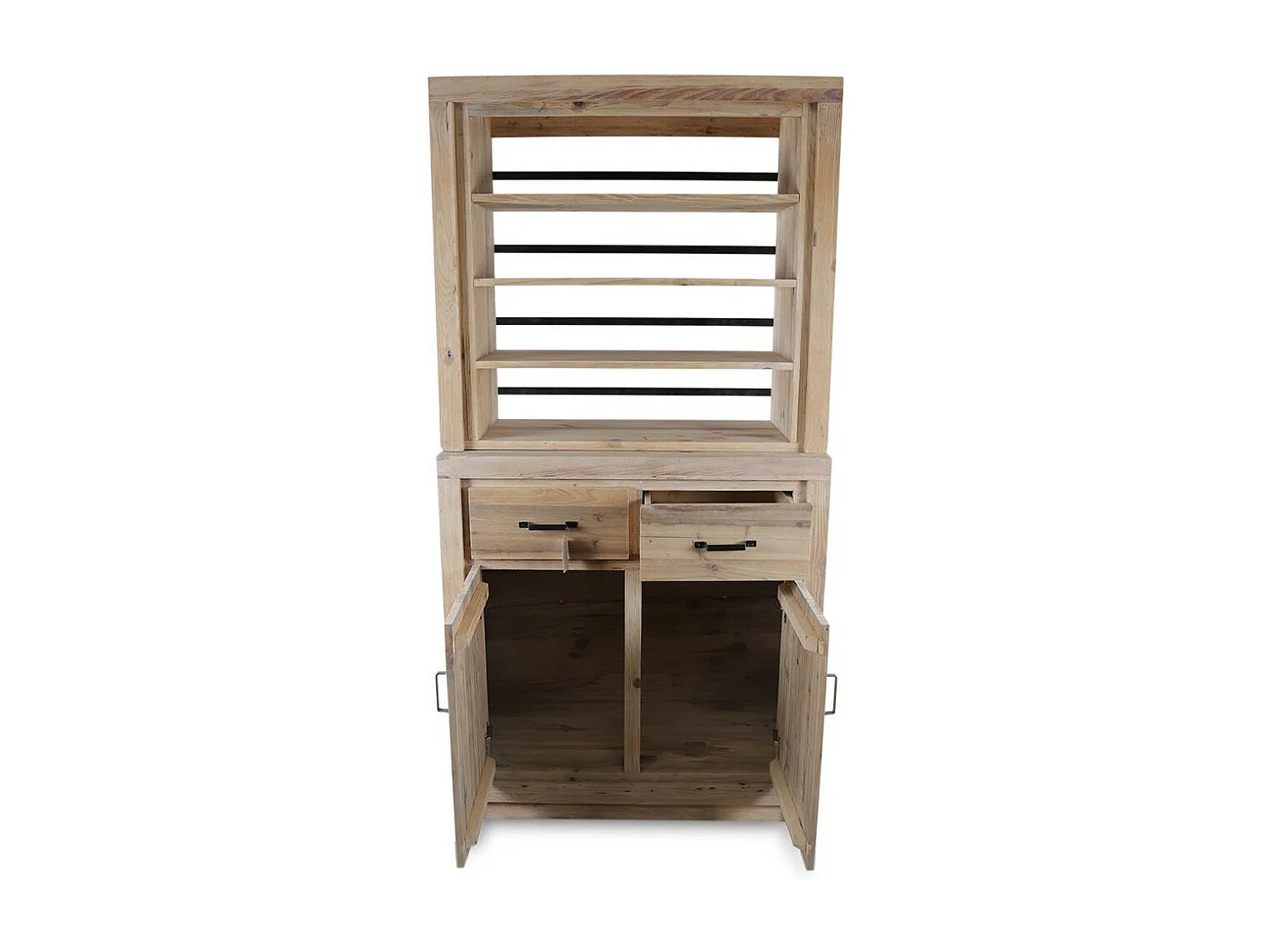 Vaisselier 2 tiroirs naturel Bois Naturel - Esmée Décoration d'Autrefois