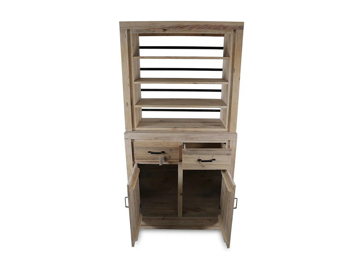 Vaisselier 2 tiroirs naturel Bois Naturel - Esmée Décoration d'Autrefois