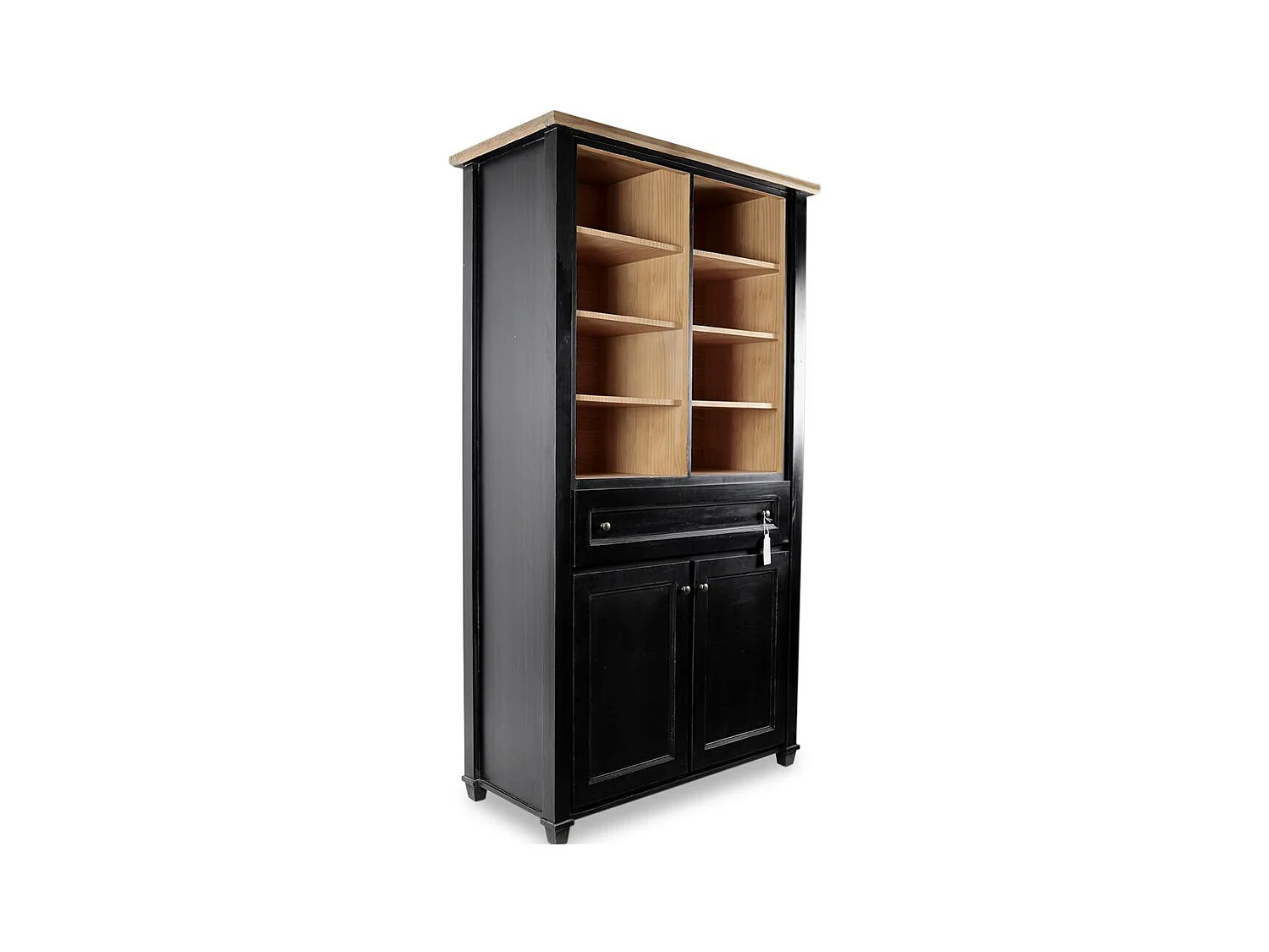 Vaisselier 1 tiroir Bois-MDF Noir - Idéline Décoration d'Autrefois