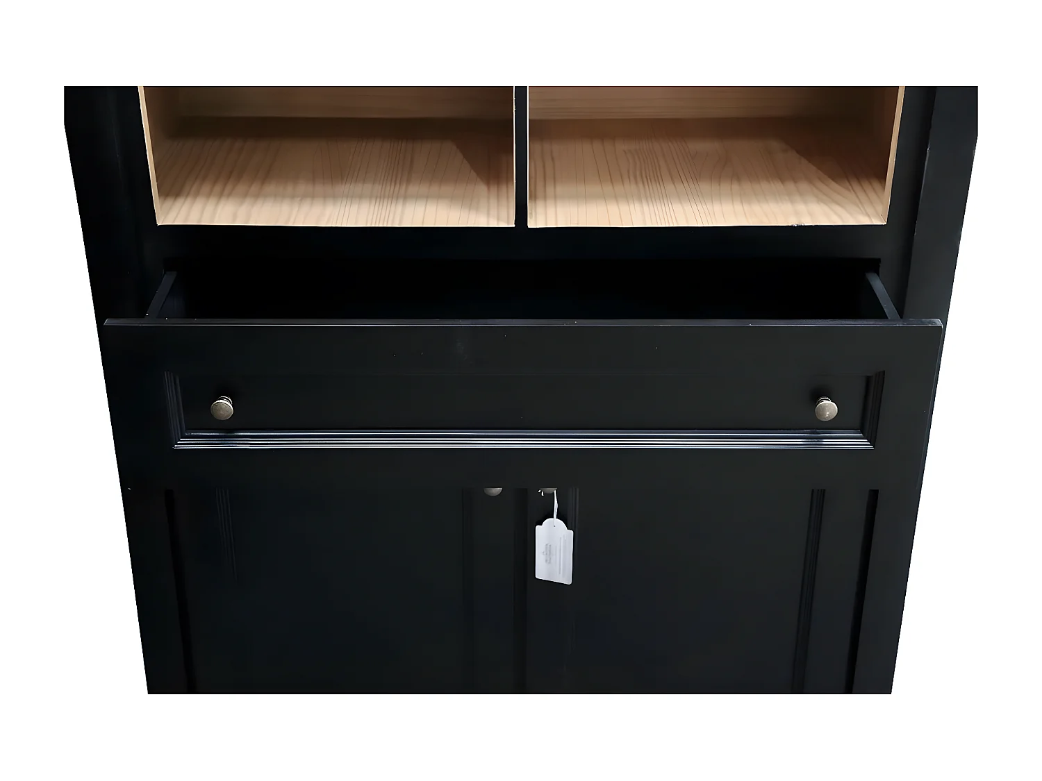 Vaisselier 1 tiroir Bois-MDF Noir - Idéline Décoration d'Autrefois