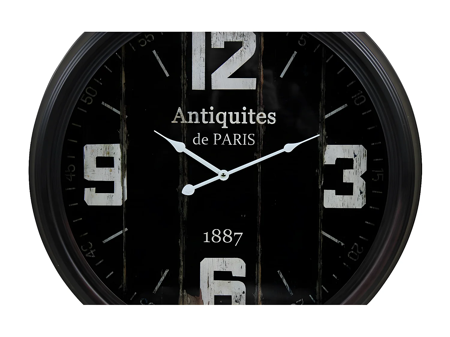 Horloge ancienne murale antiquités de paris Métal Noir - Décoration d'Autrefois