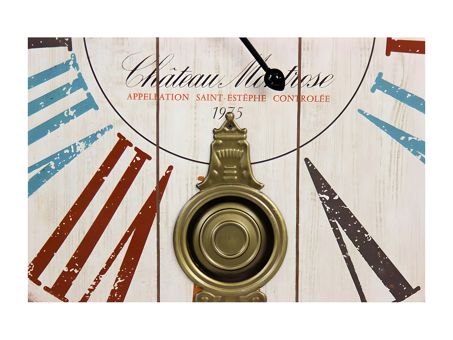 Horloge ancienne balancier château montrose Bois Multicolore - Décoration d'Autrefois