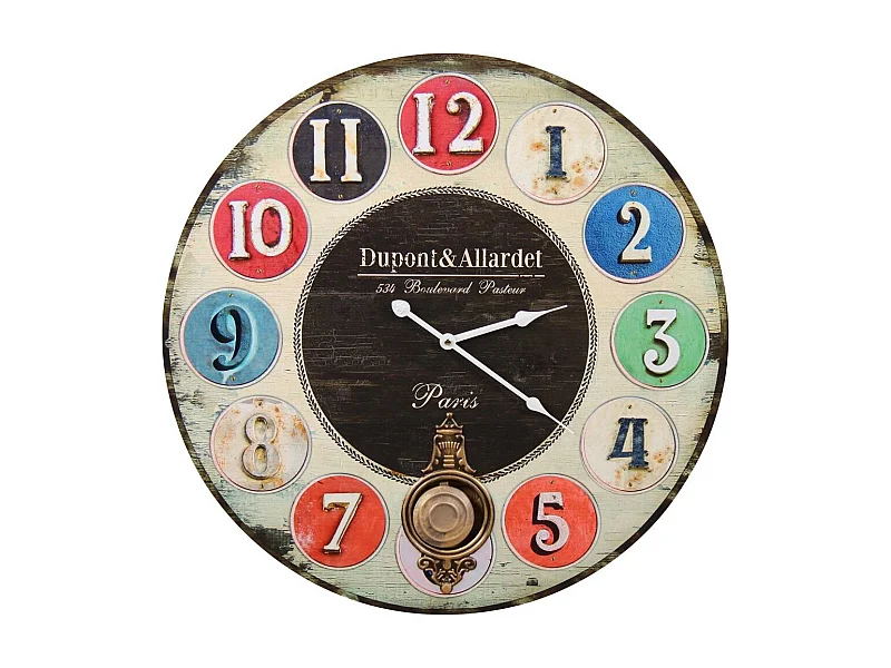 Horloge ancienne balancier dupont & allardet Bois Multicolore - Décoration d'Autrefois