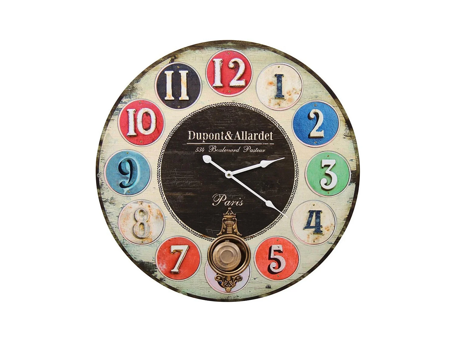 Horloge ancienne balancier dupont & allardet Bois Multicolore - Décoration d'Autrefois