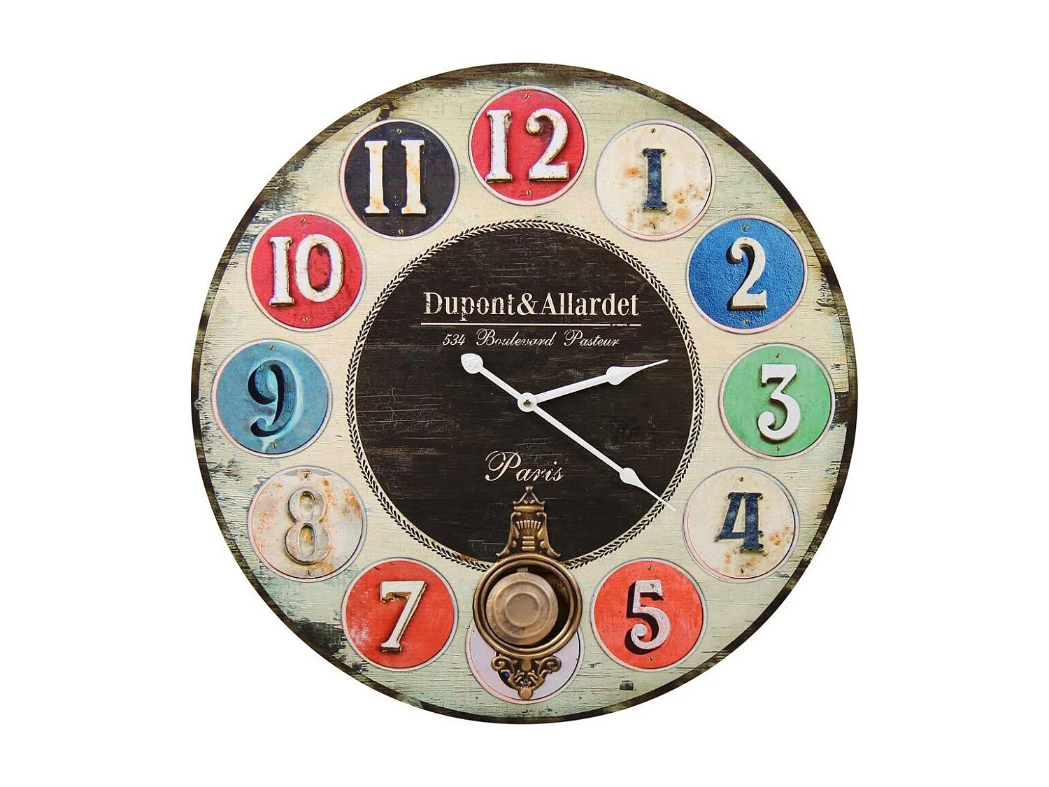 Horloge ancienne balancier dupont & allardet Bois Multicolore - Décoration d'Autrefois