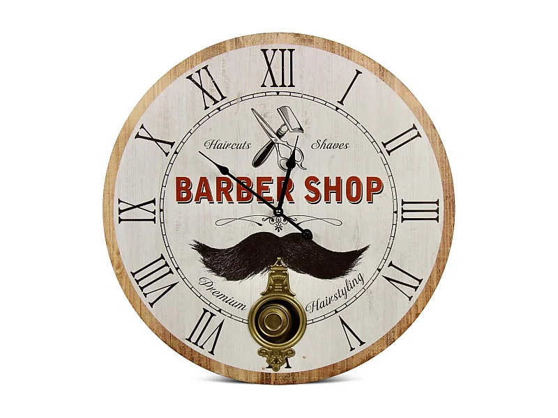 Horloge ancienne balancier barber shop Bois Blanc - Décoration d'Autrefois