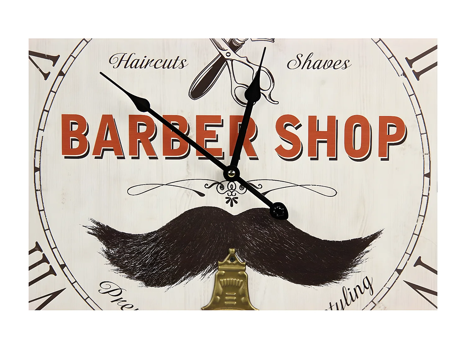 Horloge ancienne balancier barber shop Bois Blanc - Décoration d'Autrefois