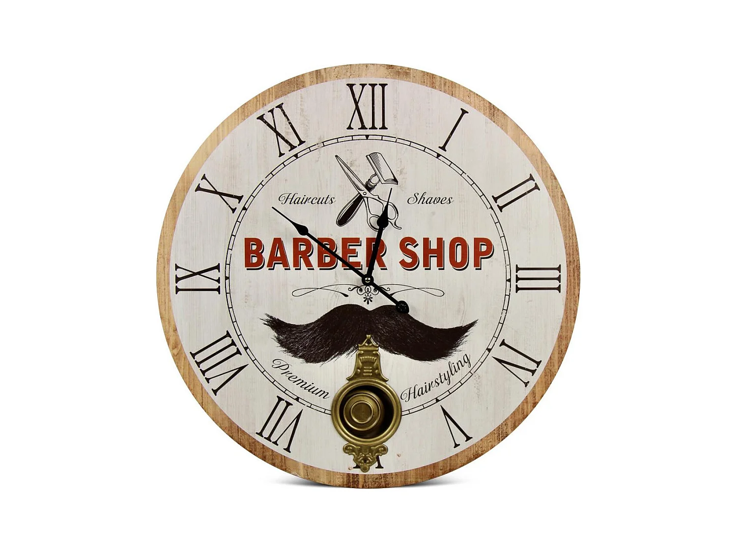 Horloge ancienne balancier barber shop Bois Blanc - Décoration d'Autrefois