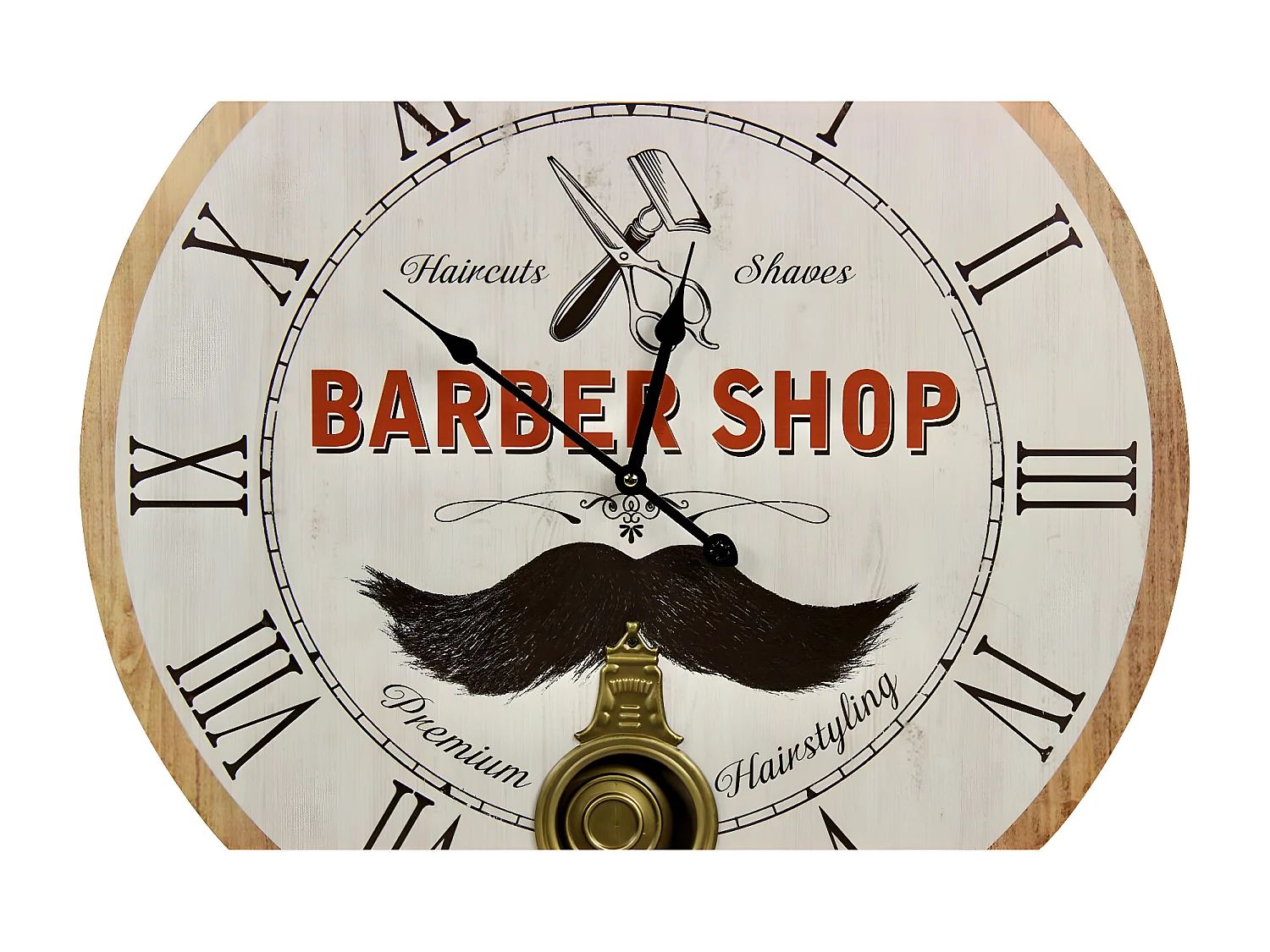 Horloge ancienne balancier barber shop Bois Blanc - Décoration d'Autrefois