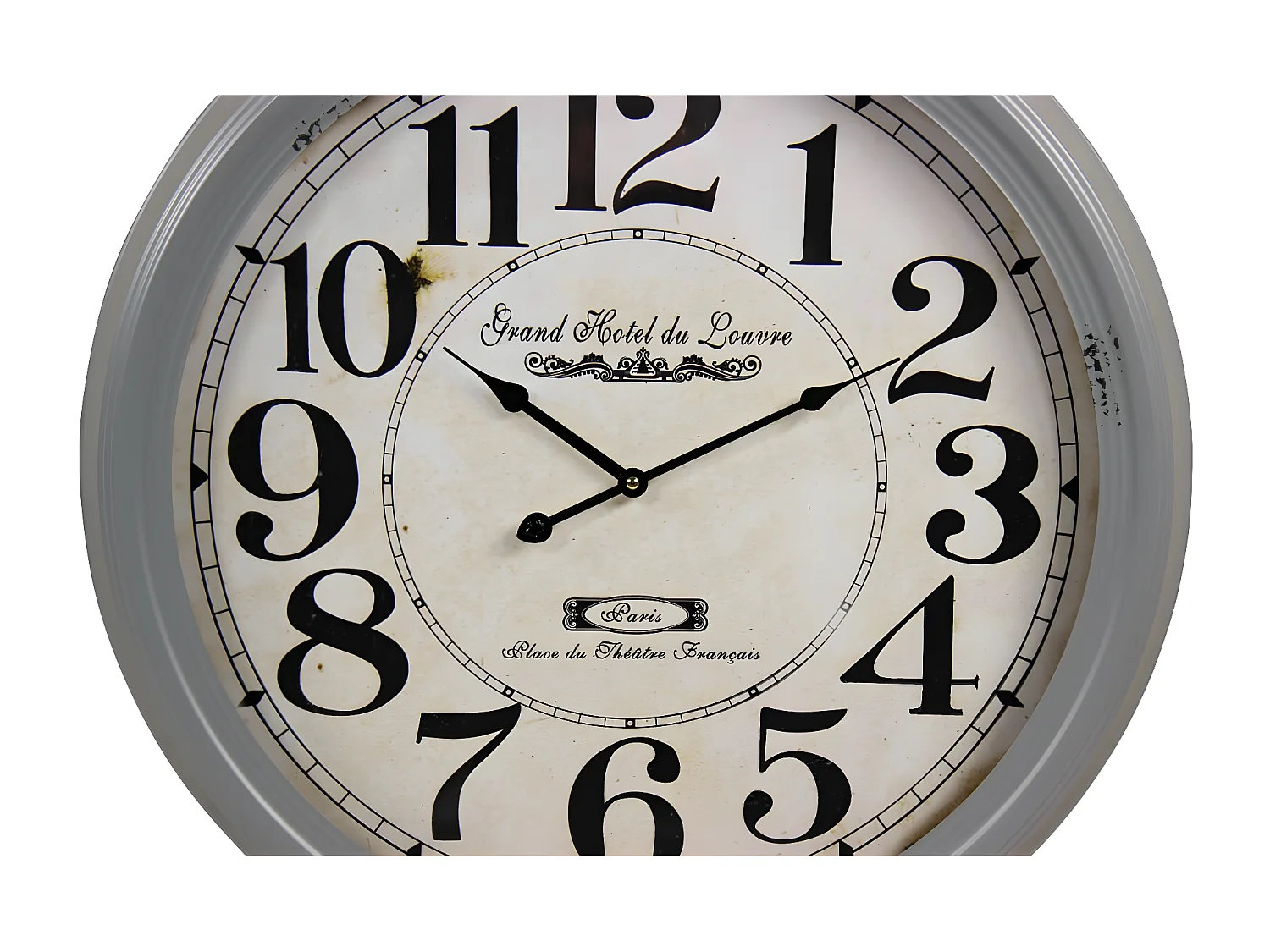 Horloge ancienne murale grand hôtel du louvre Métal Gris - Décoration d'Autrefois