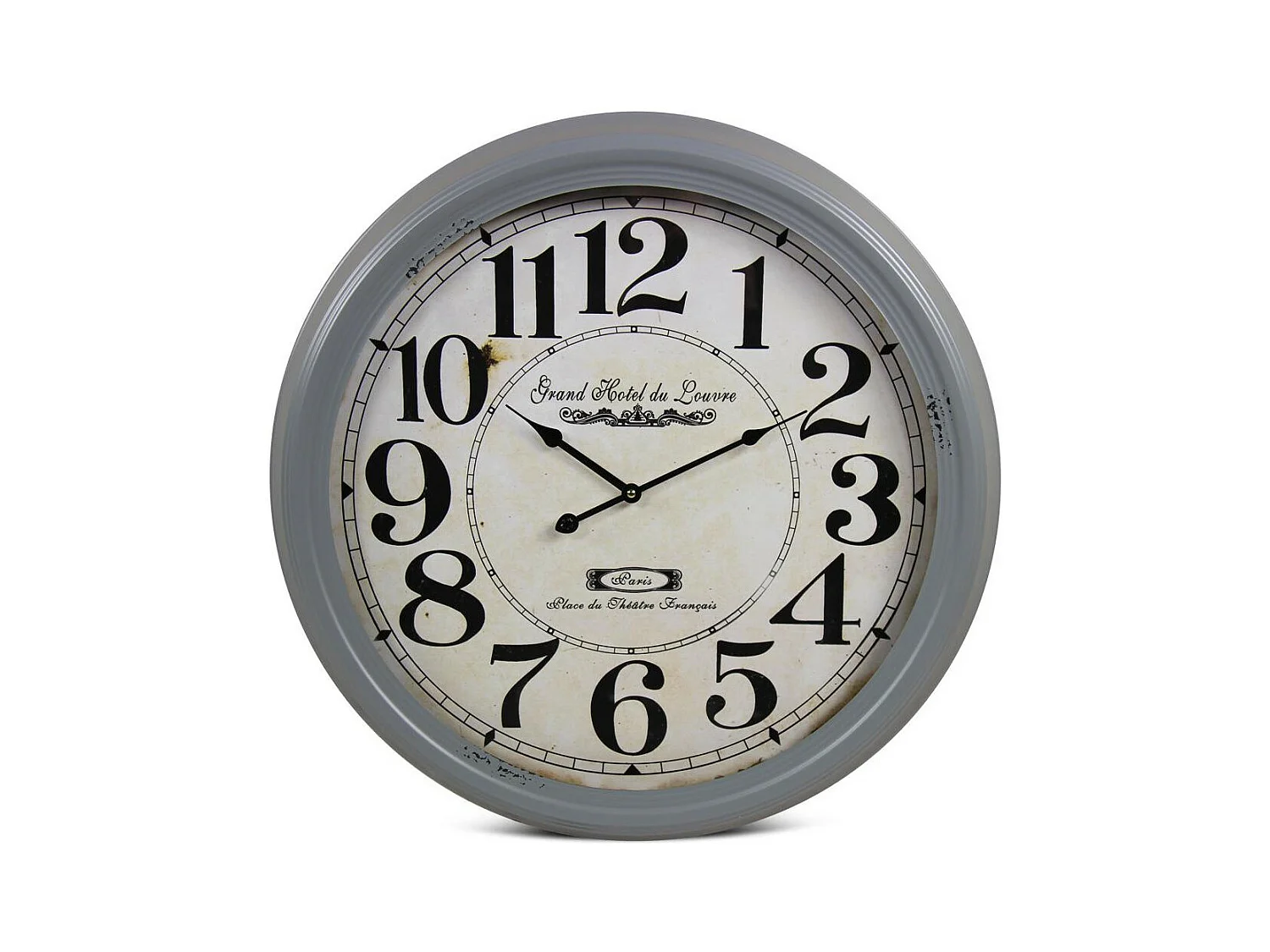 Horloge ancienne murale grand hôtel du louvre Métal Gris - Décoration d'Autrefois