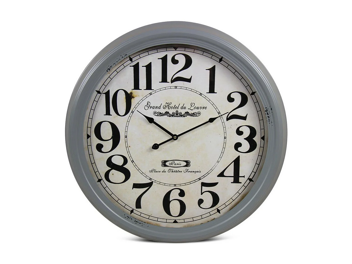 Horloge ancienne murale grand hôtel du louvre Métal Gris - Décoration d'Autrefois