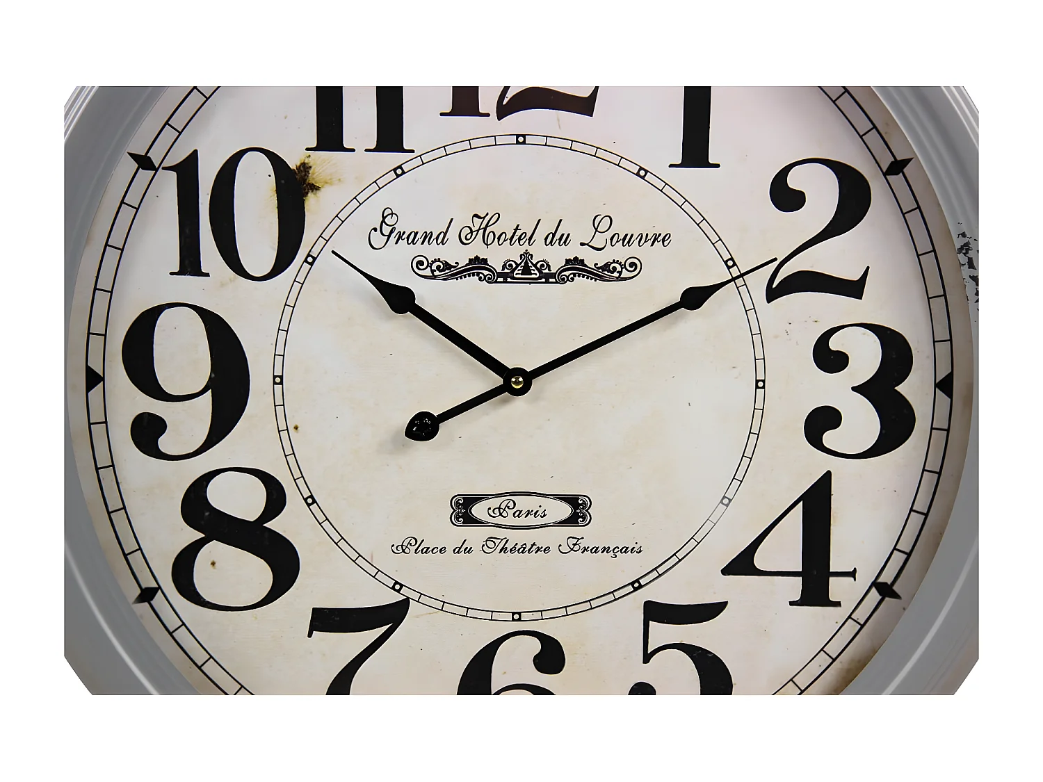 Horloge ancienne murale grand hôtel du louvre Métal Gris - Décoration d'Autrefois